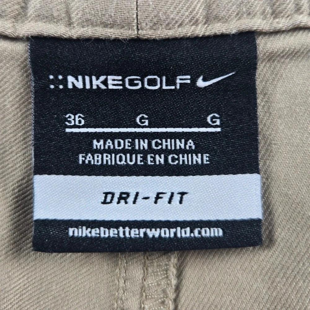 Nike Golf Dri-FIT‎ Cargo Shorts Khaki Men's Size 36 Performance Golf Casual